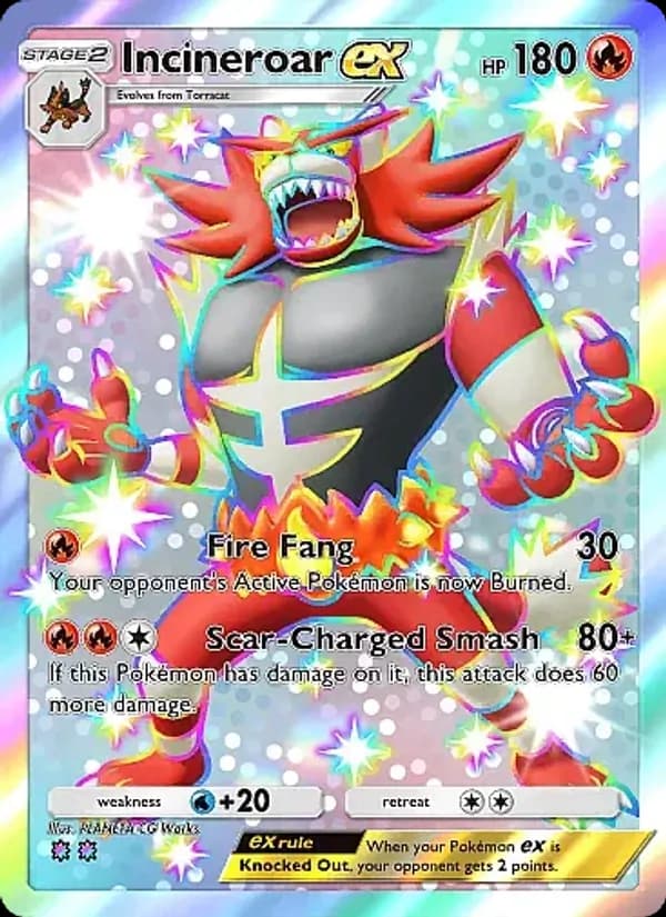 Incineroar ex – Mega Rising 318