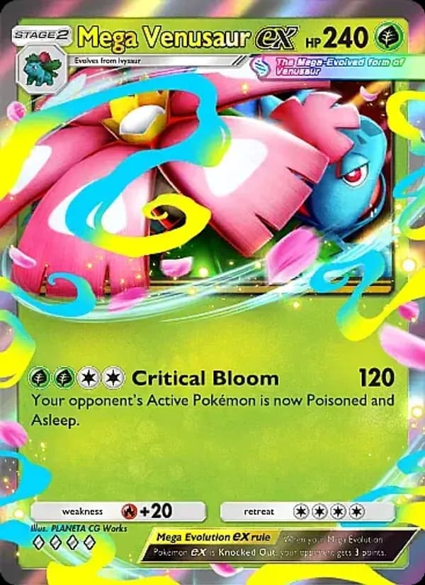 Mega Venusaur ex – Crimson Blaze 004