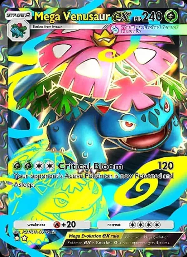 Mega Venusaur ex – Crimson Blaze 076