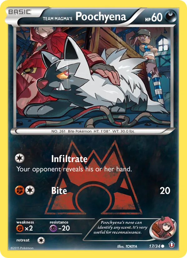Team Magma's Poochyena – Double Crisis 17