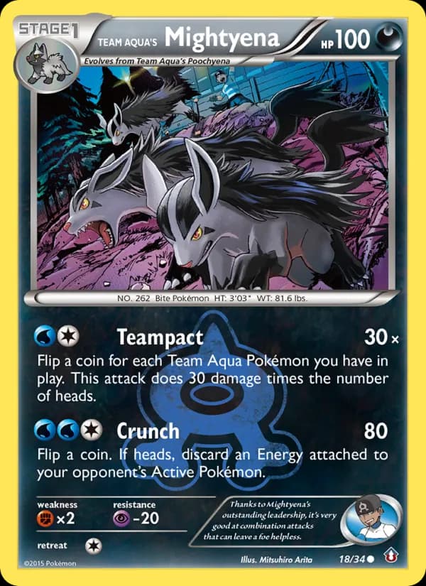 Team Aqua's Mightyena – Double Crisis 18