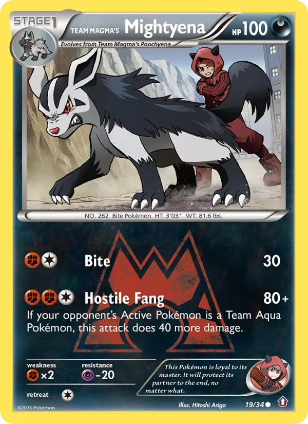 Team Magma's Mightyena – Double Crisis 19