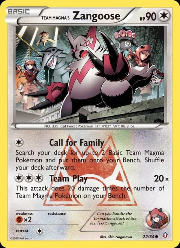 Team Magma's Zangoose – Double Crisis 22
