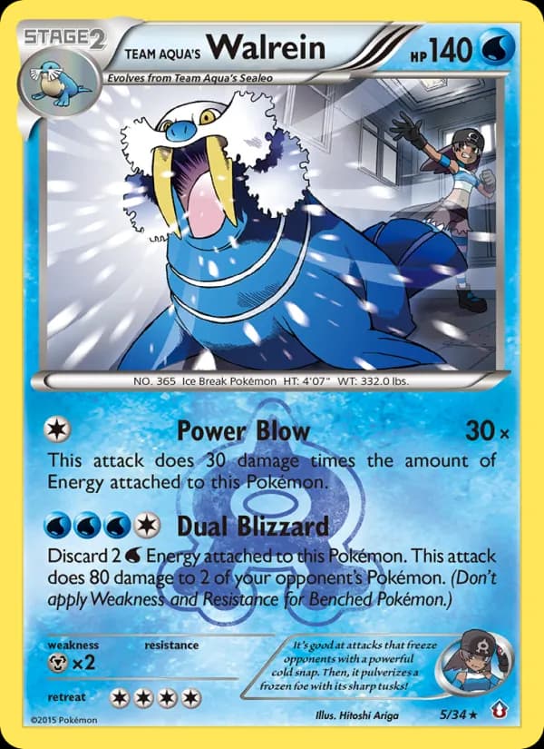Team Aqua's Walrein – Double Crisis 5