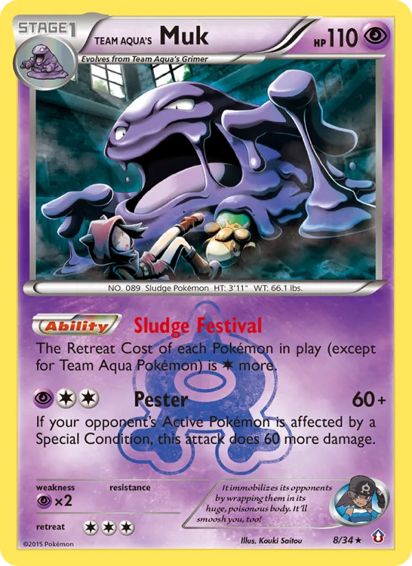 Team Aqua's Muk – Double Crisis 8