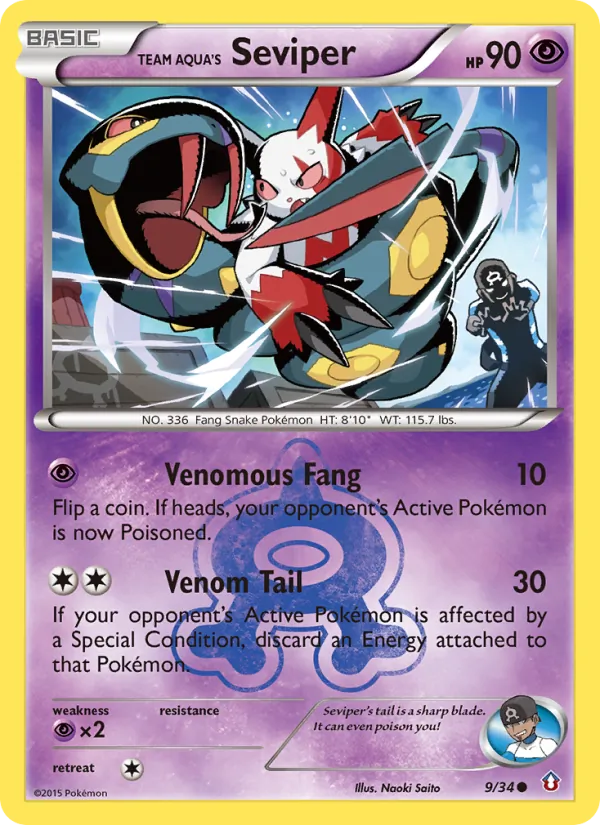 Team Aqua's Seviper – Double Crisis 9