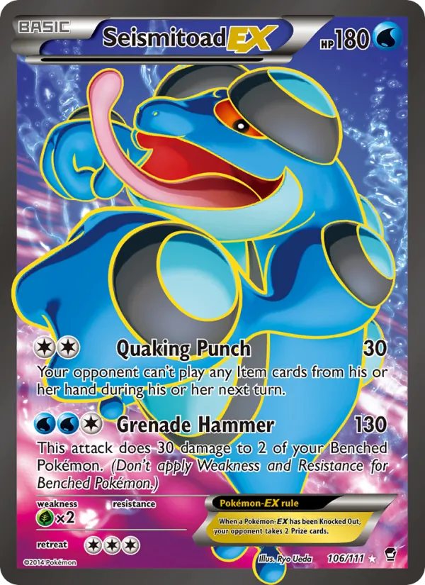 Seismitoad EX – Furious Fists 106