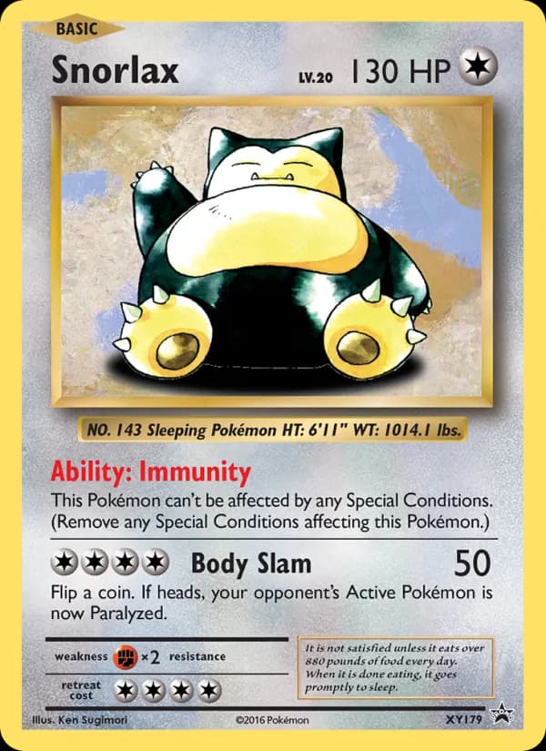 Snorlax – XY Black Star Promos XY179