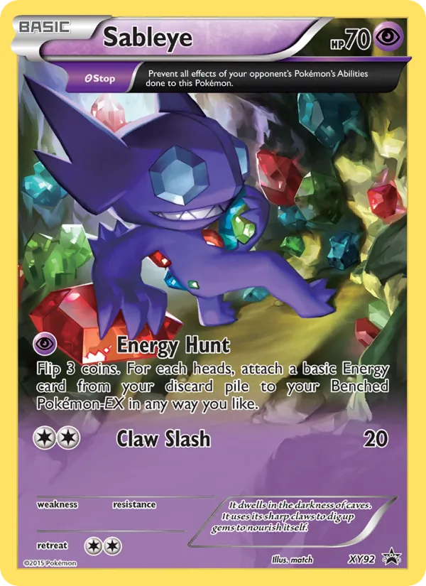 Sableye – XY Black Star Promos XY92