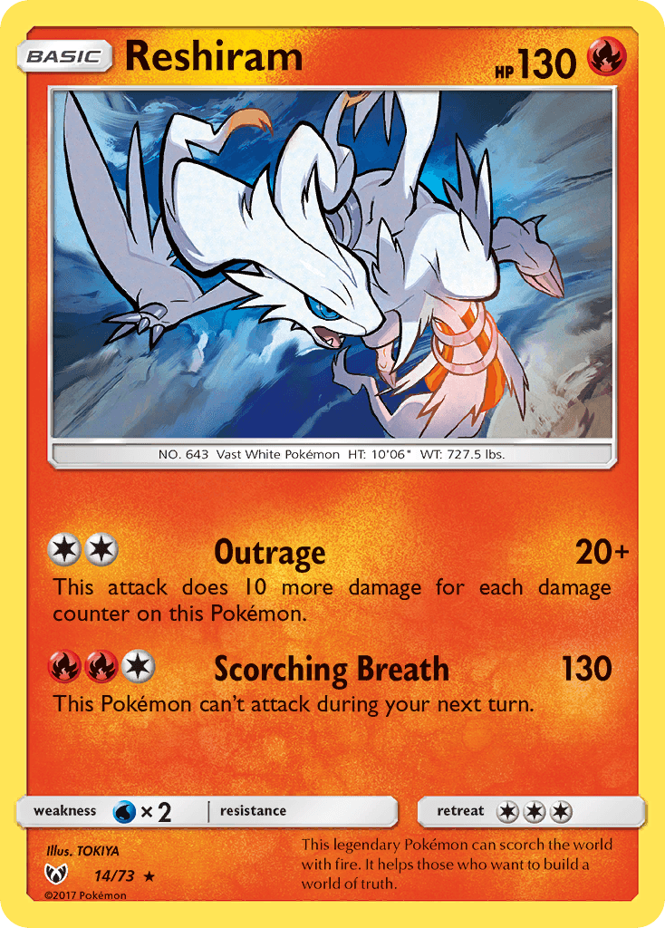 Reshiram – Shining Legends 14