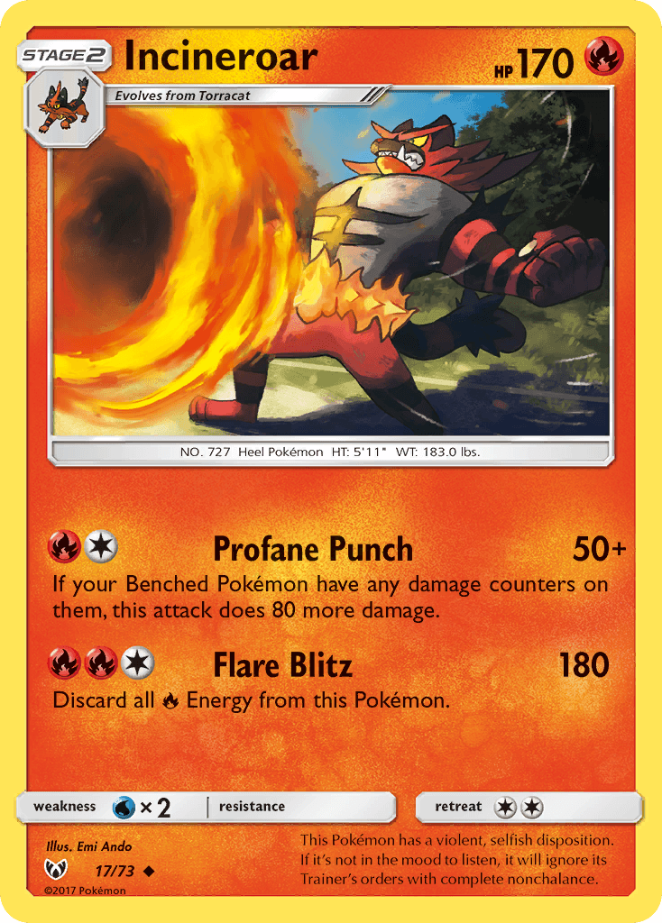 Incineroar – Shining Legends 17