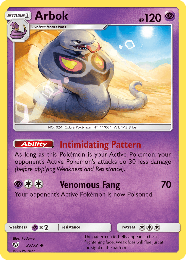 Arbok – Shining Legends 37