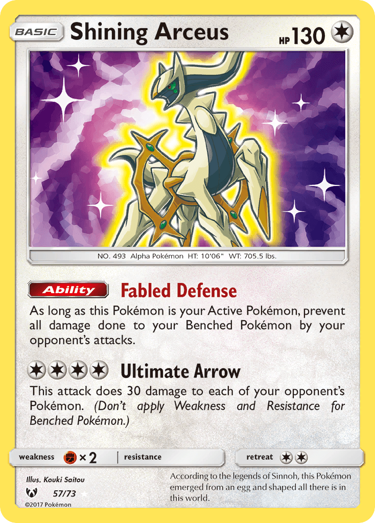 Shining Arceus – Shining Legends 57