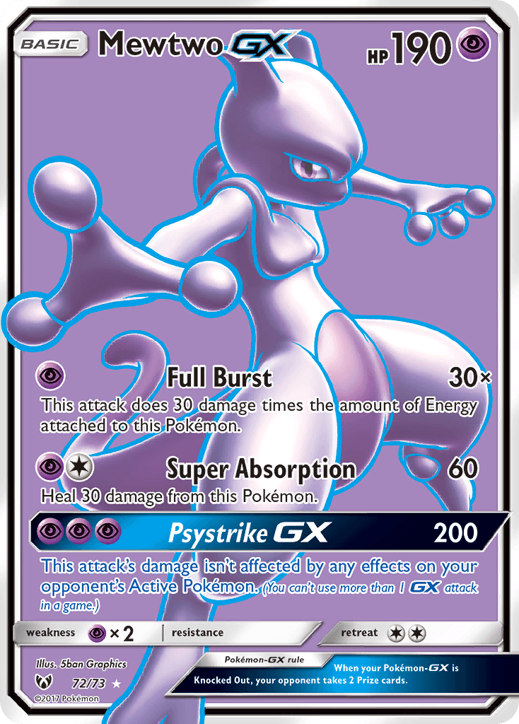 Mewtwo GX – Shining Legends 72