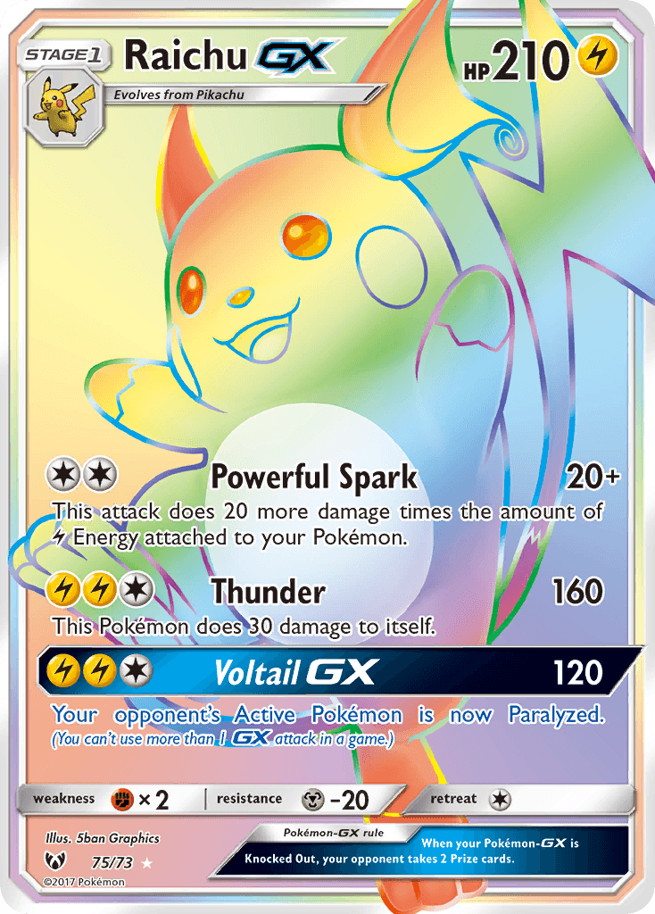 Raichu GX – Shining Legends 75