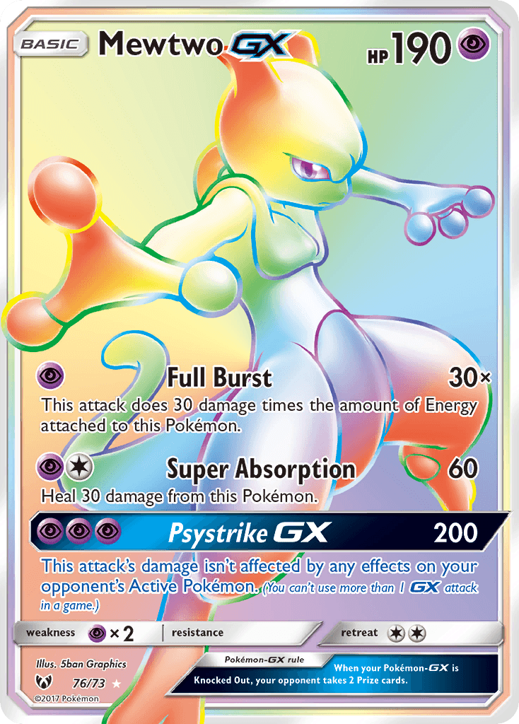 Mewtwo GX – Shining Legends 76