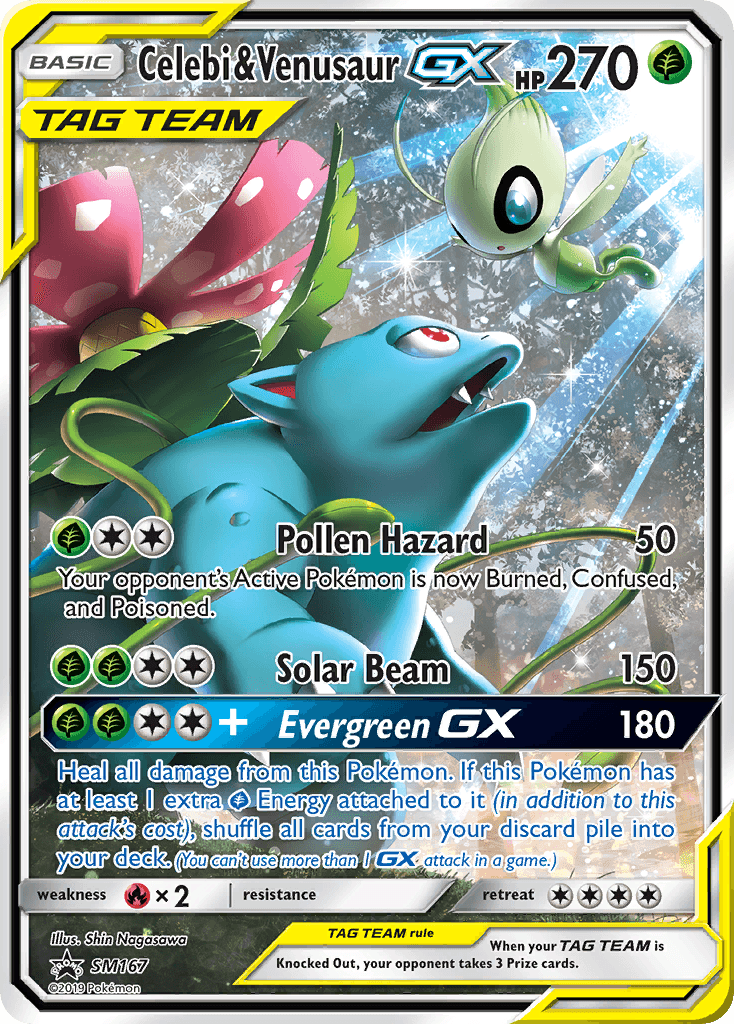 Celebi & Venusaur GX – SM Black Star Promos SM167