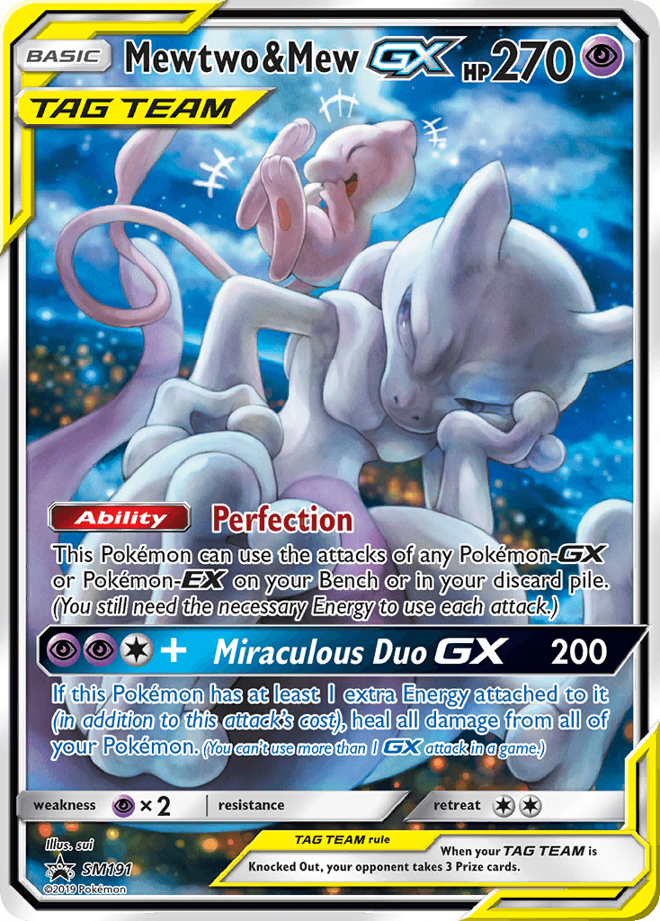 Mewtwo & Mew GX – SM Black Star Promos SM191