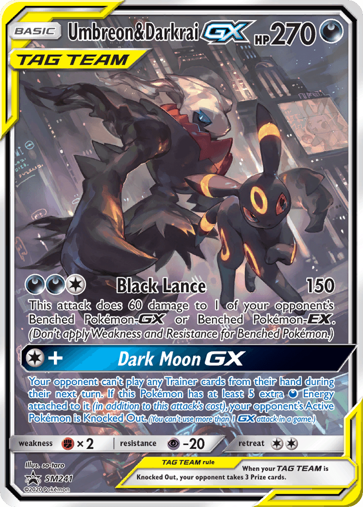 Umbreon & Darkrai GX – SM Black Star Promos SM241