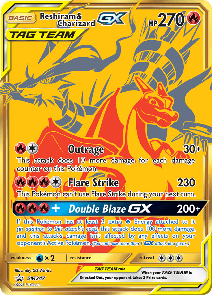 Reshiram & Charizard GX – SM Black Star Promos SM247