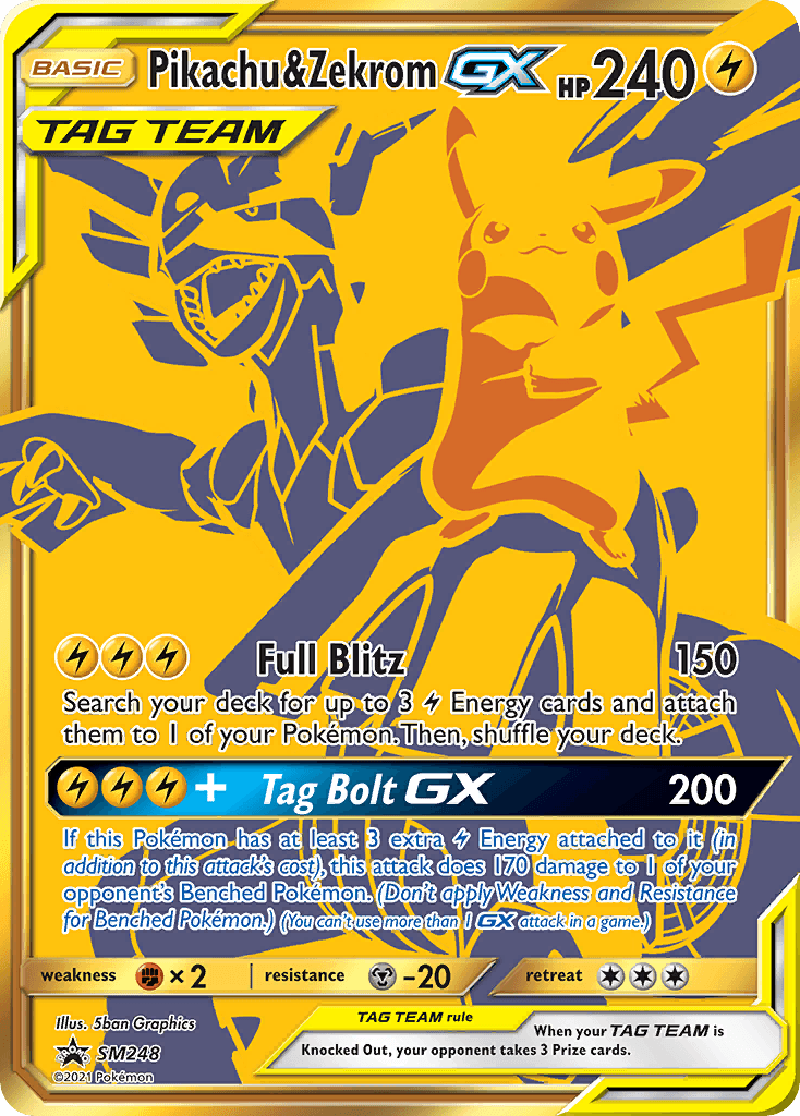 Pikachu & Zekrom GX – SM Black Star Promos SM248