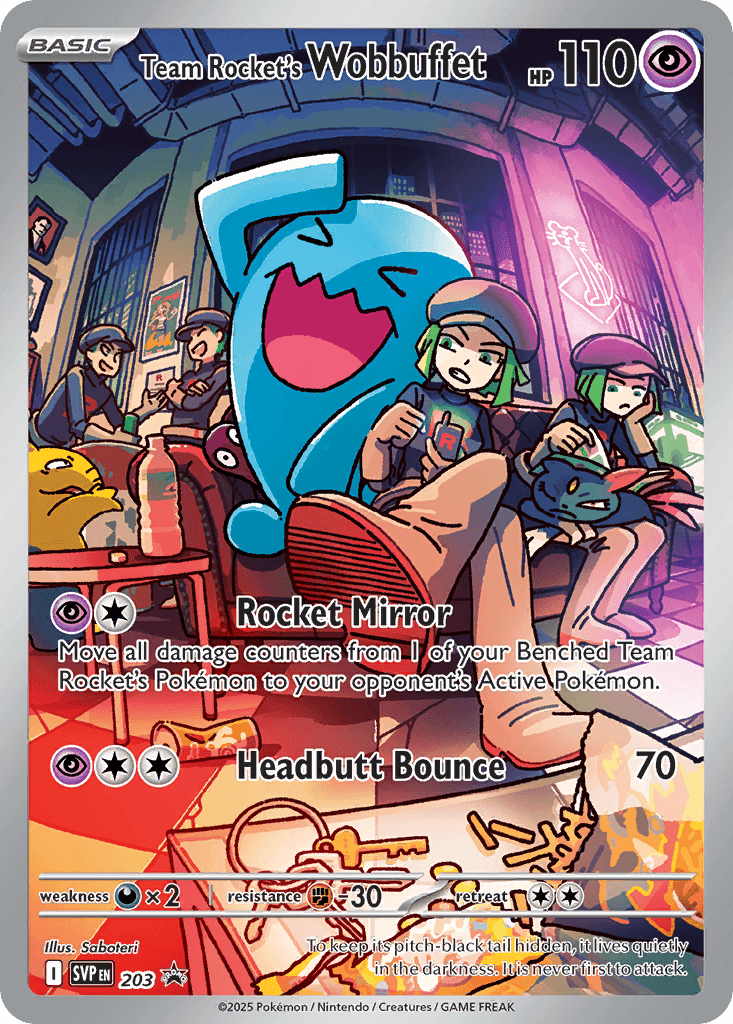 Team Rocket's Wobbuffet – SVP Black Star Promos 203