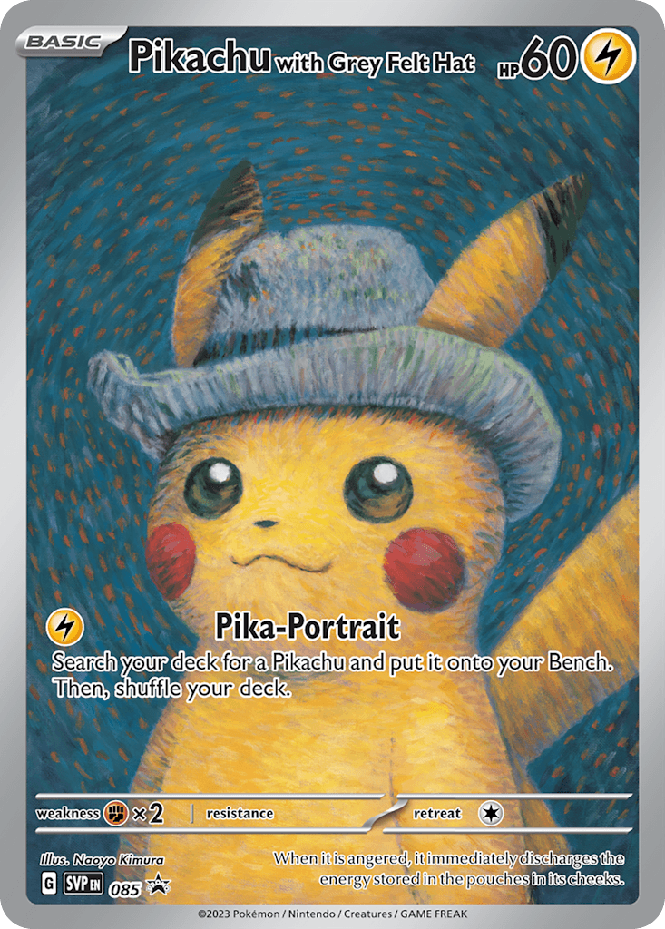 Pikachu with Grey Felt Hat – SVP Black Star Promos 085