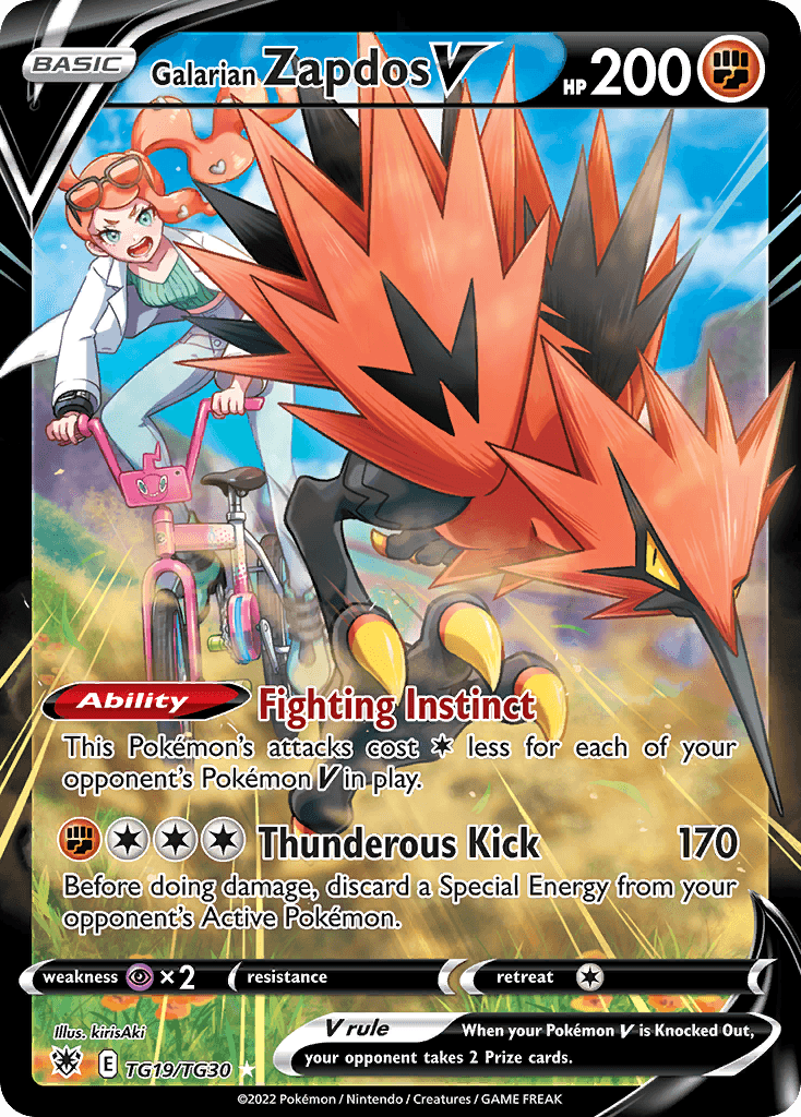 Galarian Zapdos V – Astral Radiance Trainer Gallery TG19