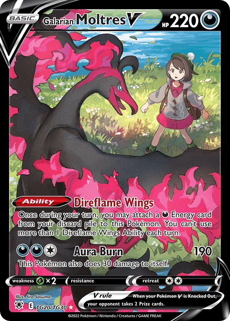 Galarian Moltres V – Astral Radiance Trainer Gallery TG20
