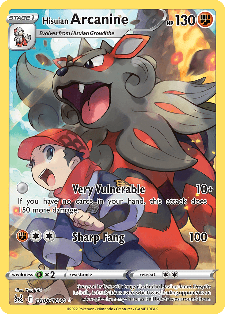 Hisuian Arcanine – Lost Origin Trainer Gallery TG08