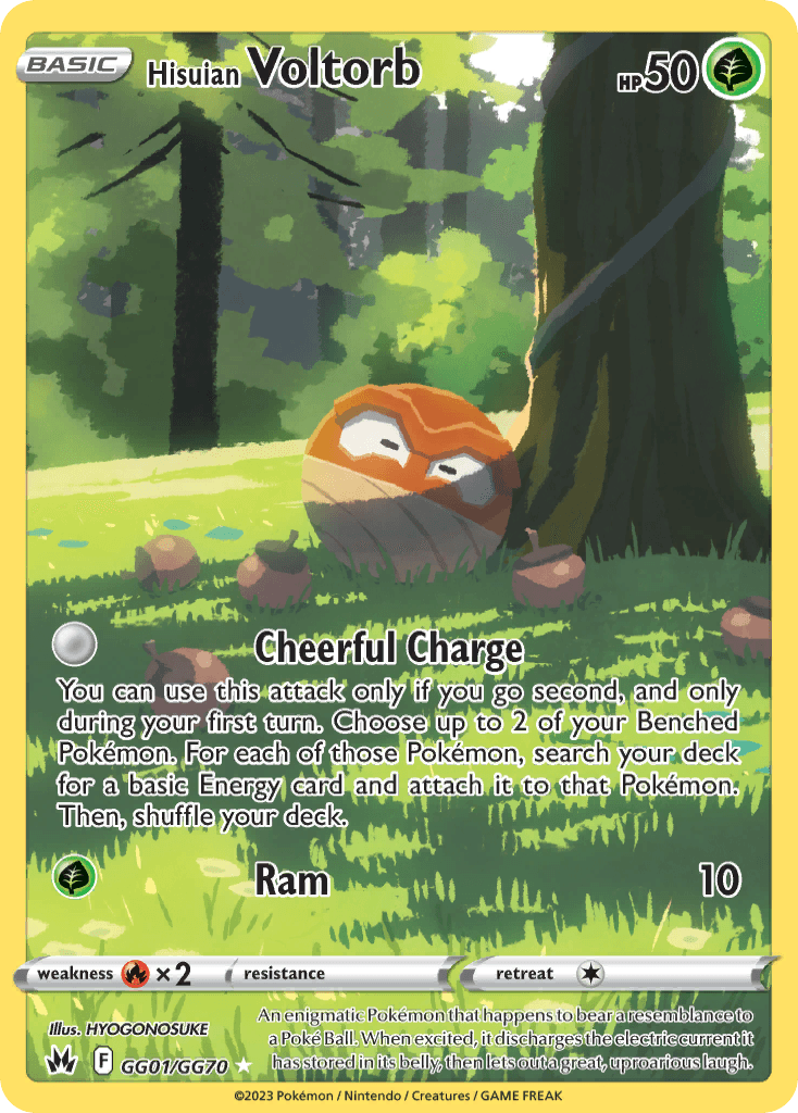 Hisuian Voltorb – Crown Zenith Galarian Gallery GG01
