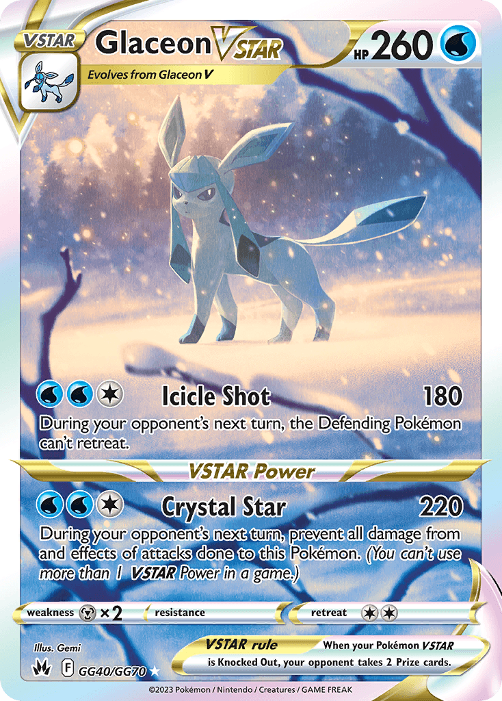 Glaceon VSTAR – Crown Zenith Galarian Gallery GG40