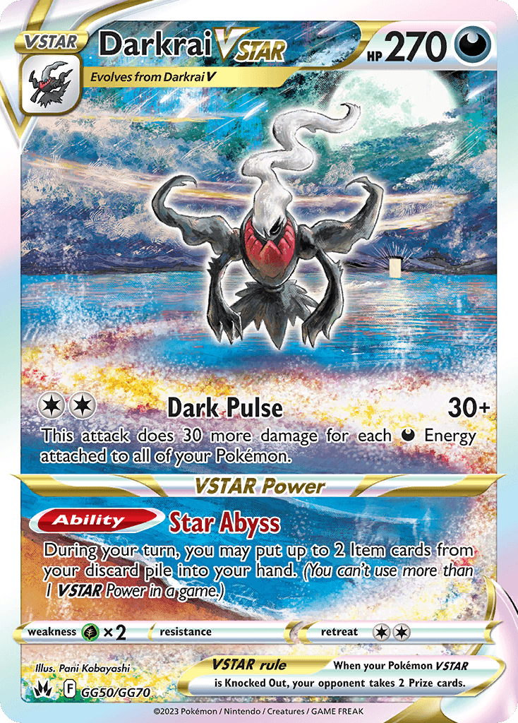 Darkrai VSTAR – Crown Zenith Galarian Gallery GG50