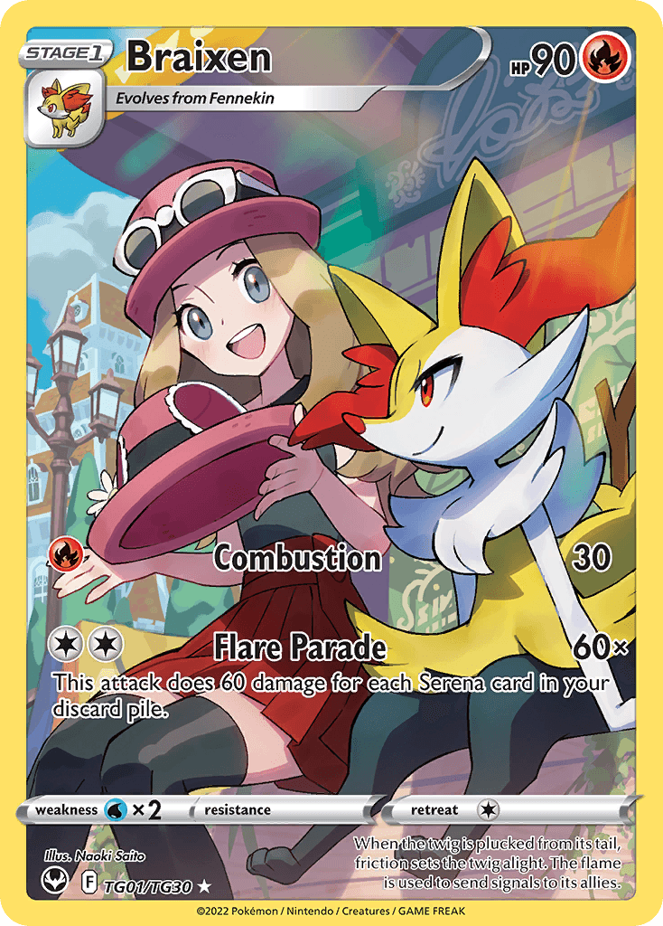 Braixen – Silver Tempest Trainer Gallery TG01