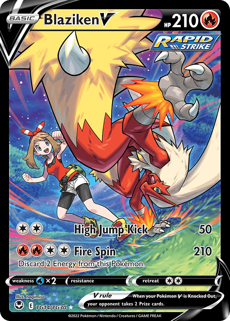 Blaziken V – Silver Tempest Trainer Gallery TG14