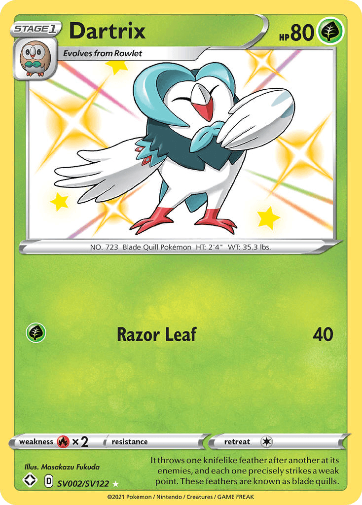 Dartrix – Shining Fates Shiny Vault SV002