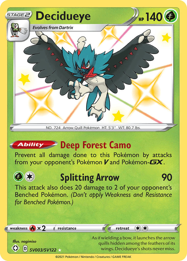 Decidueye – Shining Fates Shiny Vault SV003