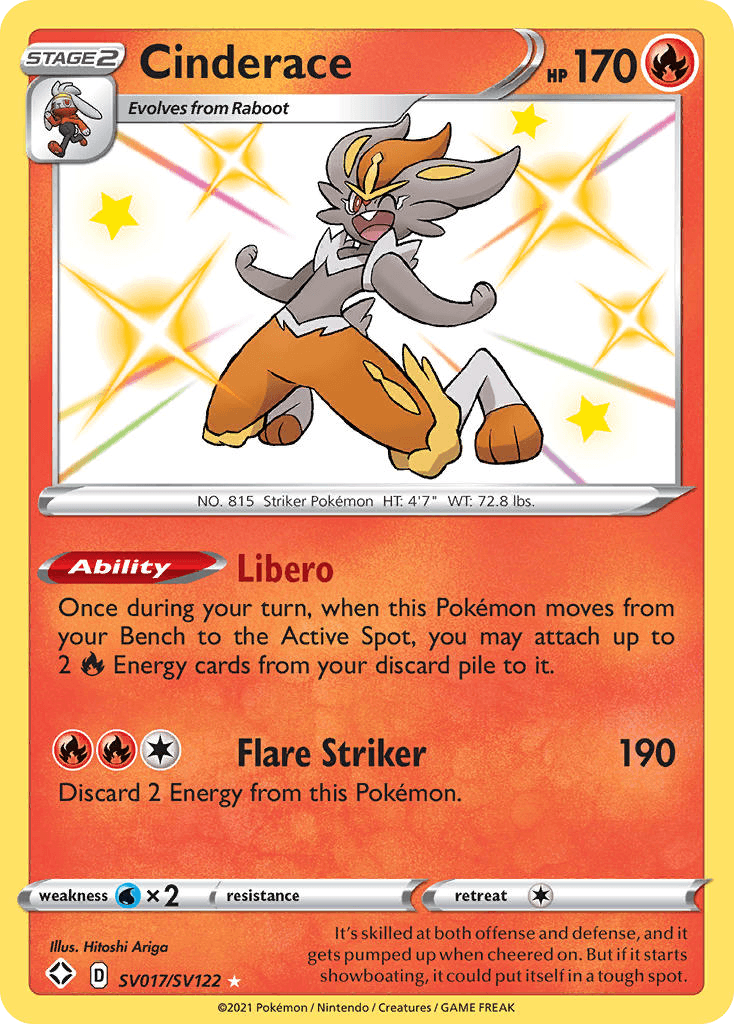 Cinderace – Shining Fates Shiny Vault SV017