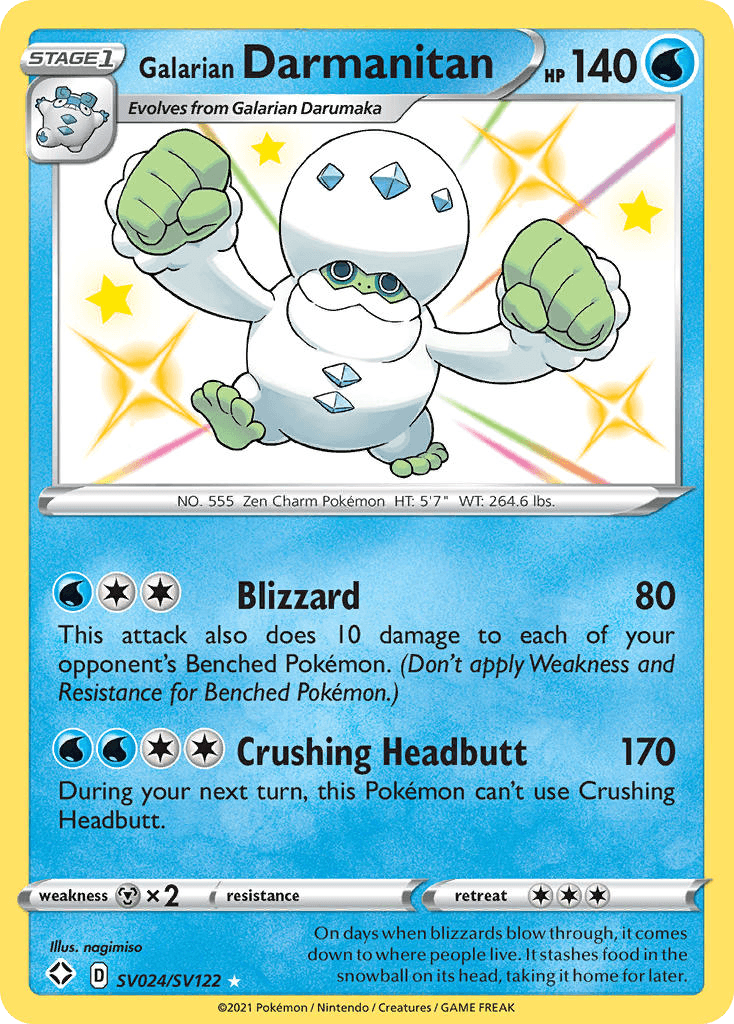 Galarian Darmanitan – Shining Fates Shiny Vault SV024