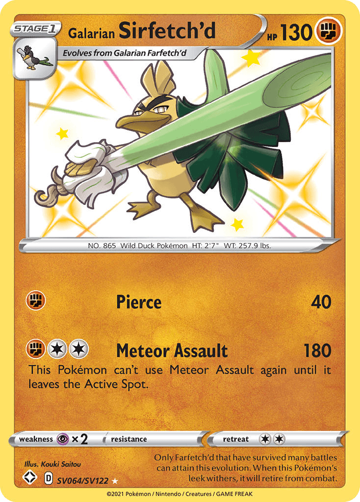 Galarian Sirfetch'd – Shining Fates Shiny Vault SV064