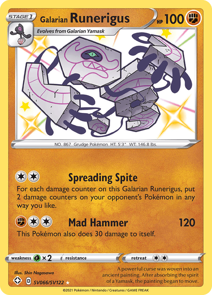Galarian Runerigus – Shining Fates Shiny Vault SV066