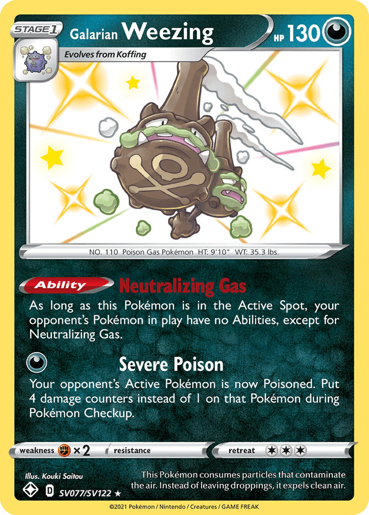 Galarian Weezing – Shining Fates Shiny Vault SV077