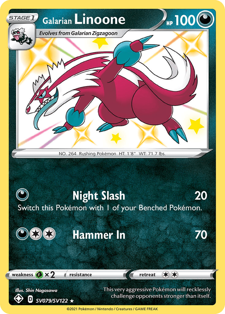 Galarian Linoone – Shining Fates Shiny Vault SV079