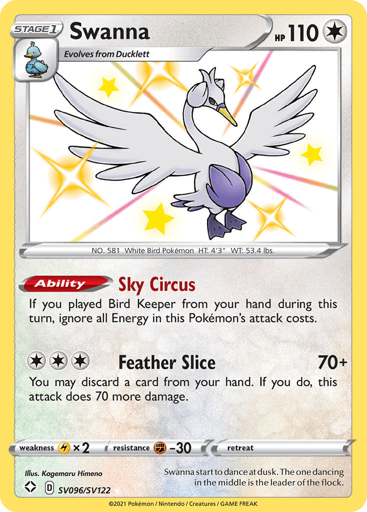 Swanna – Shining Fates Shiny Vault SV096