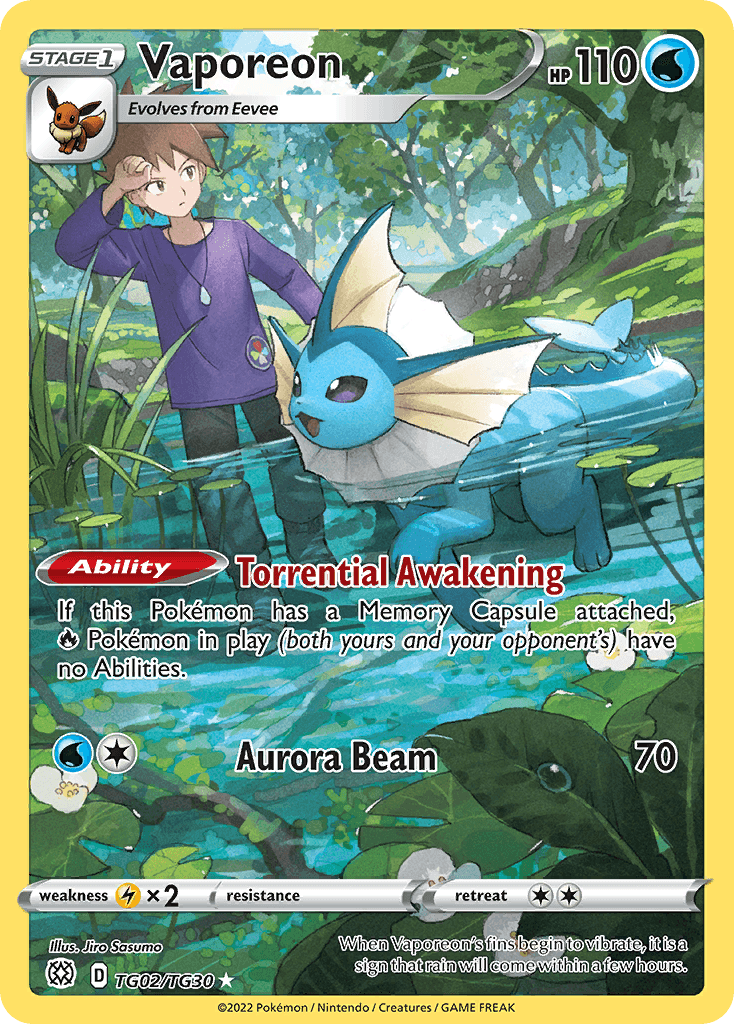 Vaporeon – Brilliant Stars Trainer Gallery TG02
