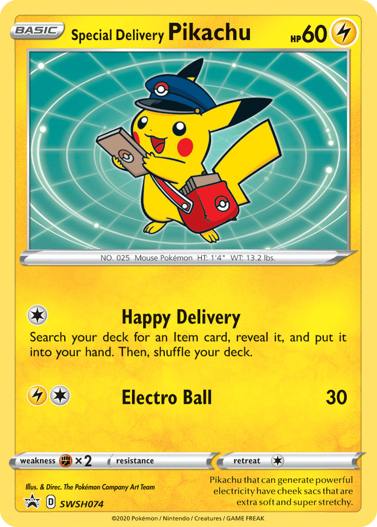 Special Delivery Pikachu – SWSH Black Star Promos SWSH074