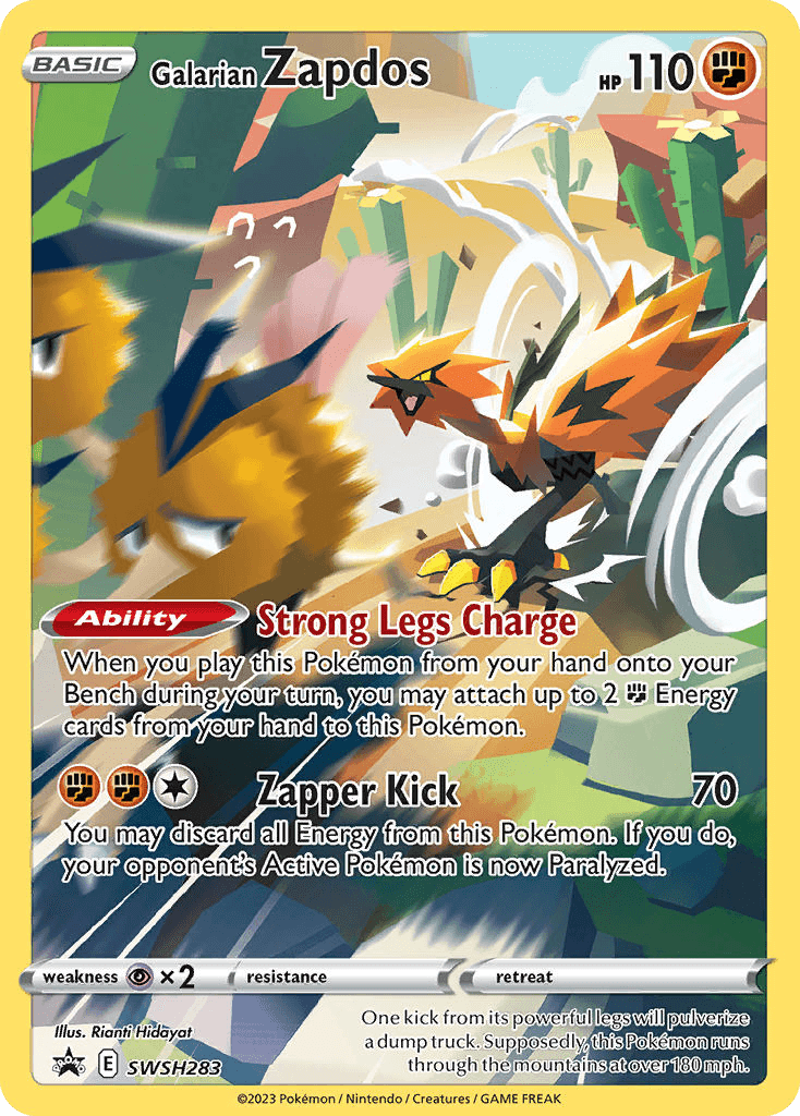 Galarian Zapdos – SWSH Black Star Promos SWSH283