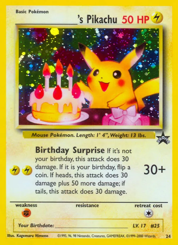 ___________'s Pikachu – Wizards Black Star Promos 24