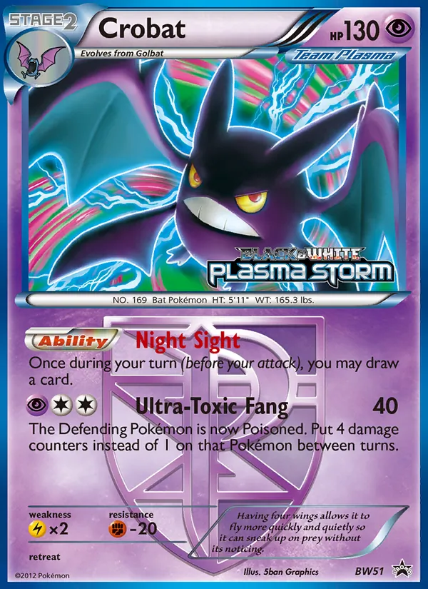 Crobat – BW Black Star Promos BW51