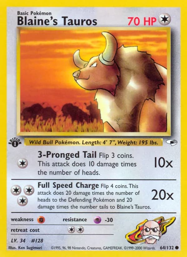 Blaine's Tauros – Gym Heroes 64